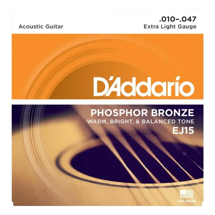 D’Addario EJ15 Phosphor Bronze Extra Light Acoustic Strings