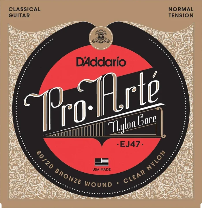 D’Addario EJ47 80-20 Bronze Pro-Arte Nylon Classical Guitar Strings, Normal Tension