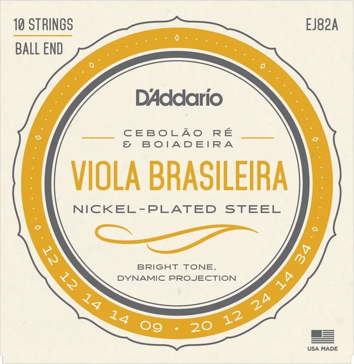 D’Addario EJ82A Viola Brasileira Set, Cebolao Re and Boiadeira
