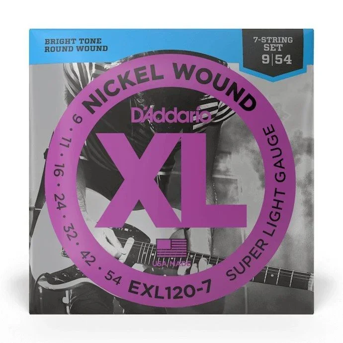 D’Addario EXL120-7 9-54 Super Light 7-String Electric Guitar Strings