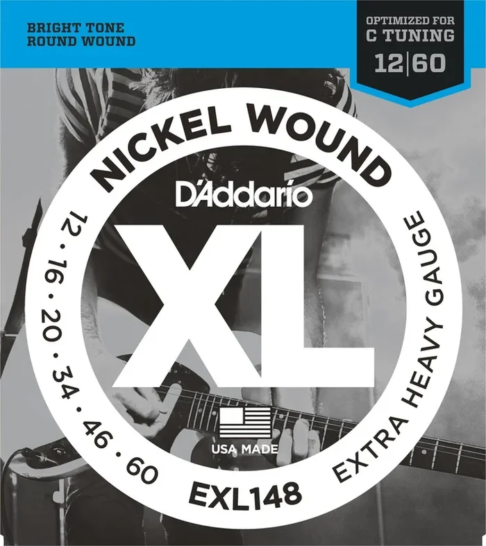 D’Addario EXL148 Nickel Wound Electric Guitar Strings, Extra-Heavy, 12-60