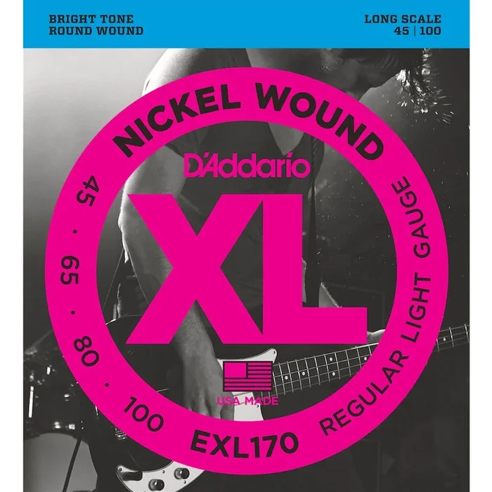 D’ADDARIO EXL170 XL Light Bass Strings, Round Wound