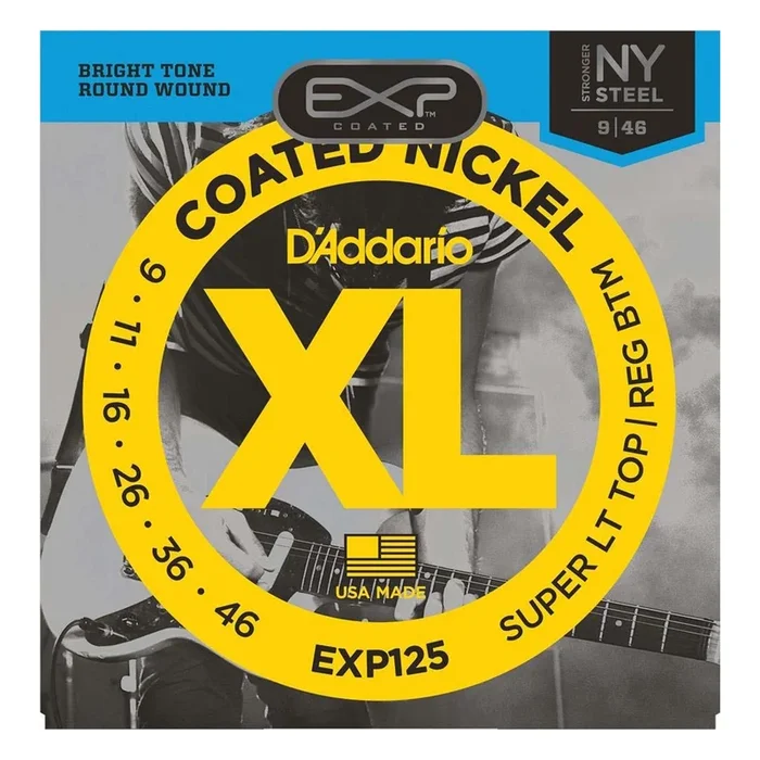 D’Addario EXP125 Coated Electric Guitar Strings, Super Light, 9-46