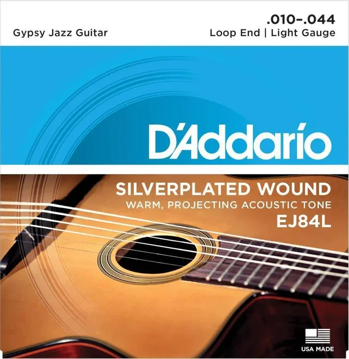 D’addario Gypsy Jazz Guitar Loop End Acoustic Strings Light Guage 010 044 – EJ84L