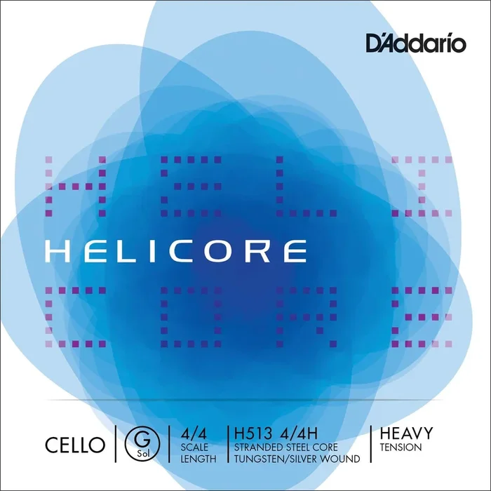 D’Addario Helicore Cello Single G String, 4/4 Scale, Heavy Tension