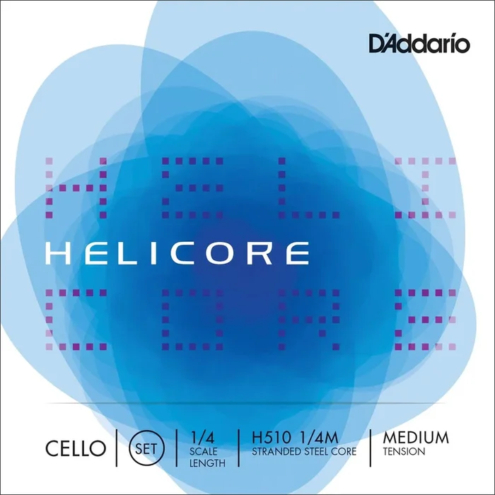 D’Addario Helicore Cello String Set, 1/4 Scale, Medium Tension