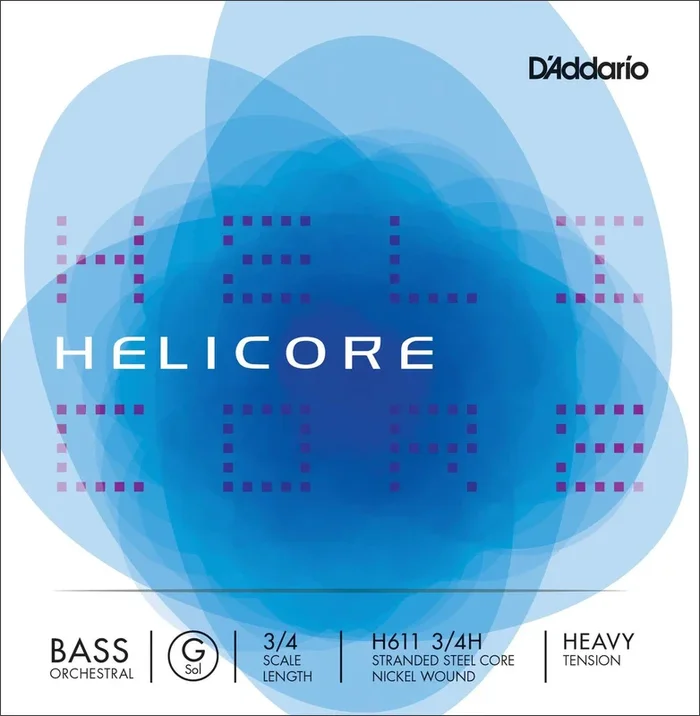 D’Addario Helicore Orchestral Bass Single G String, 3/4 Scale, Heavy Tension