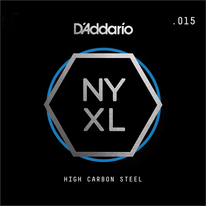 D’Addario NYS015 Single Plain Steel Guitar String, .015