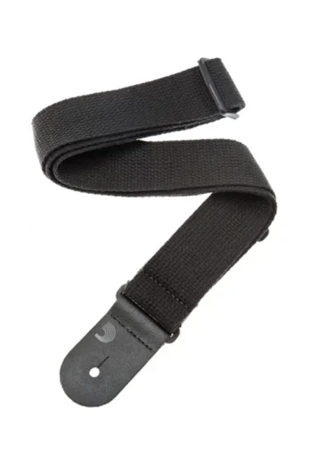 D’Addario Planet Waves Guitar Strap – 50mm Cotton – Black
