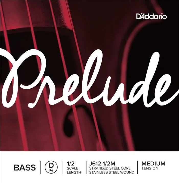 D’Addario Prelude Bass Single D String, 1/2 Scale, Medium Tension