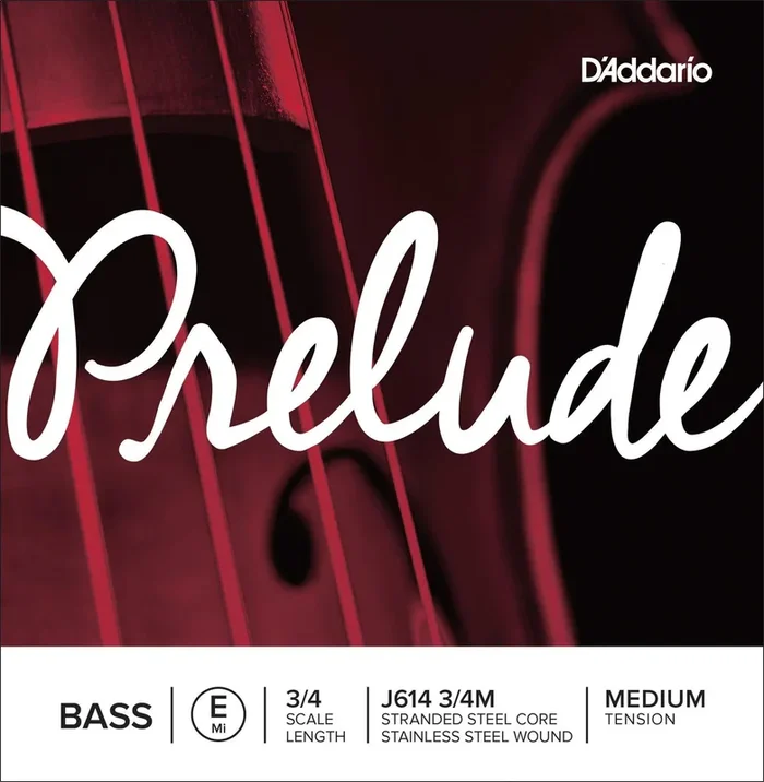 D’Addario Prelude Bass Single E String, 3/4 Scale, Medium Tension