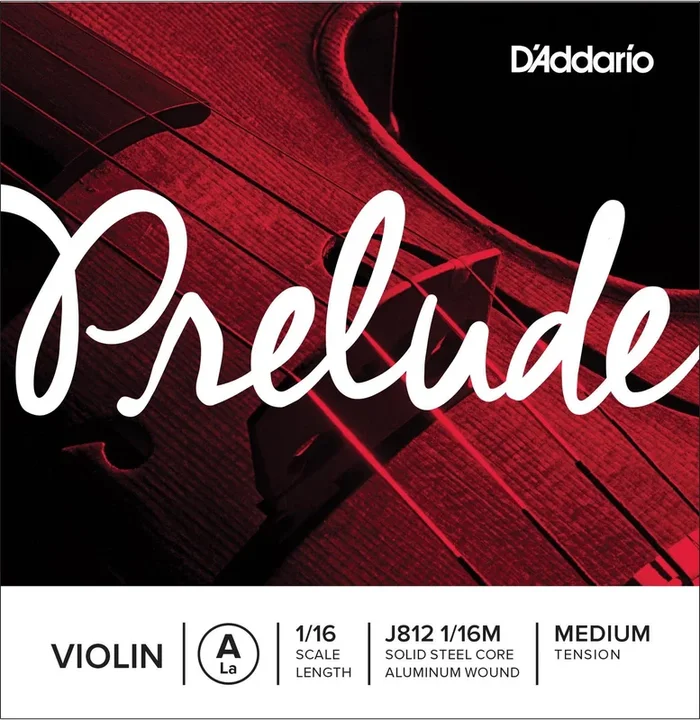D’Addario Prelude Violin Single A String, 1/16 Scale, Medium Tension