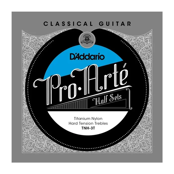 D’Addario TNH-3T Pro-Arte Titanium Nylon Classical Guitar Half Set, Hard Tension
