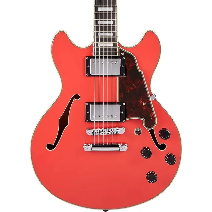 D’Angelico Premier Mini DC Electric Guitar – Fiesta Red with Stopbar Tailpiece