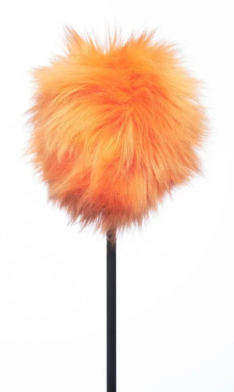 Danmar Furry Kick Beater, Orange, Black Shaft, 8.5″ Total length