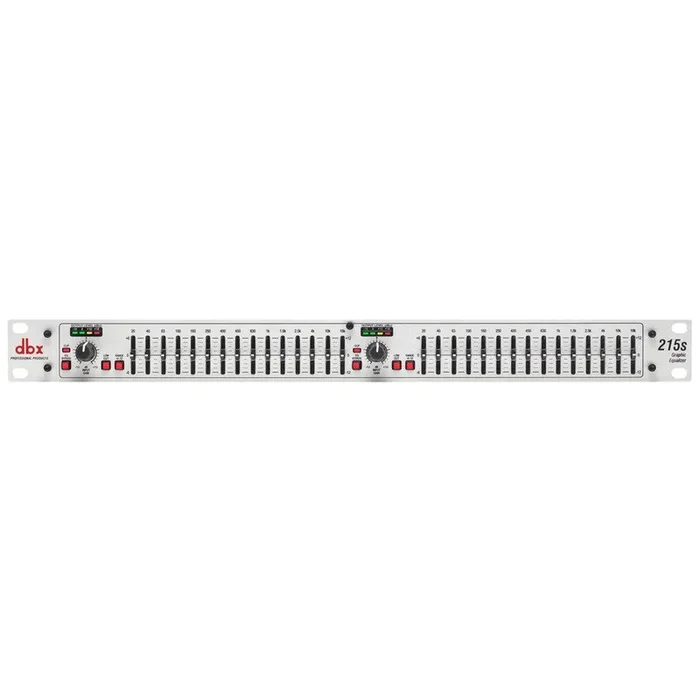 dbx 215S Dual 15-Band Graphic Equalizer – Pro Audio EQ for Touring & Studios, 2/3-Octave Control, Rugged Reliability, Exceptional Sound