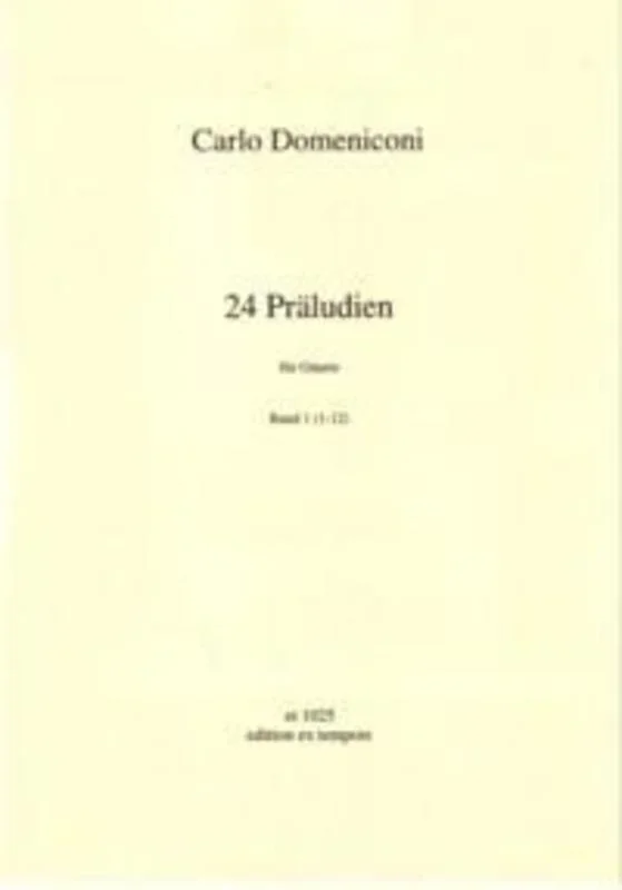 Domeniconi – 24 Preludes Book 1 (1-12) (Softcover Book)