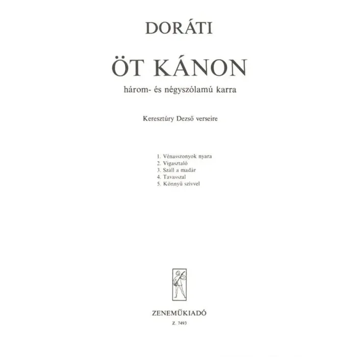 Dorati, Antal – Ot kanon