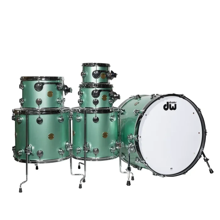 Drum Workshop Collectors Jazz Series 6-Piece Shell Pack – Mint Metallic