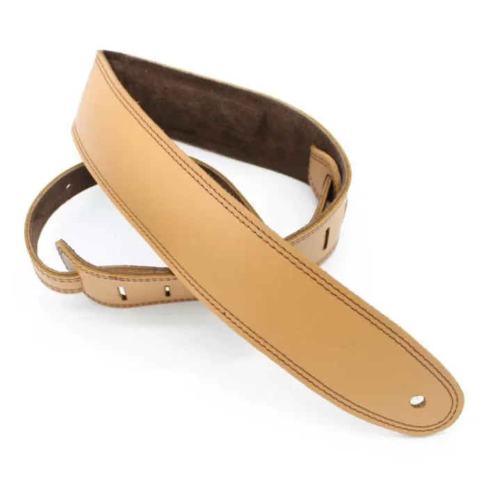 DSL Straps Premium Series Suede Guitar Strap 2.5in Leather & Padded Suede – Tan/Brown