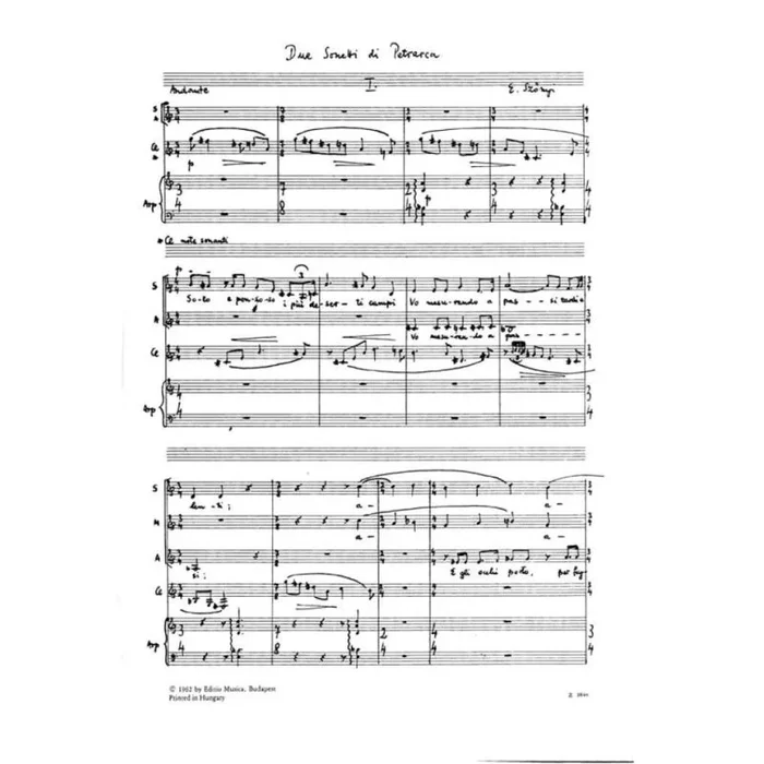 Due sonetti di Petrarca