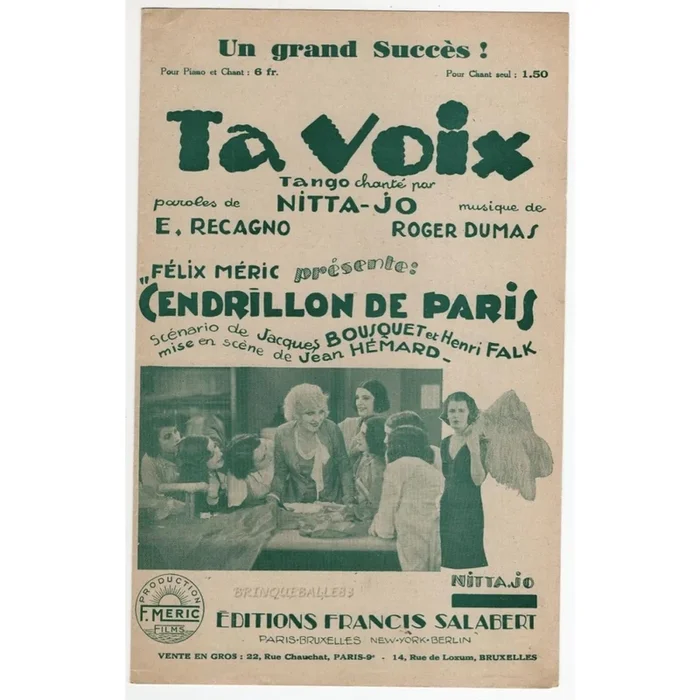 Dumas – Ta Voix Varioustes Chant Seul