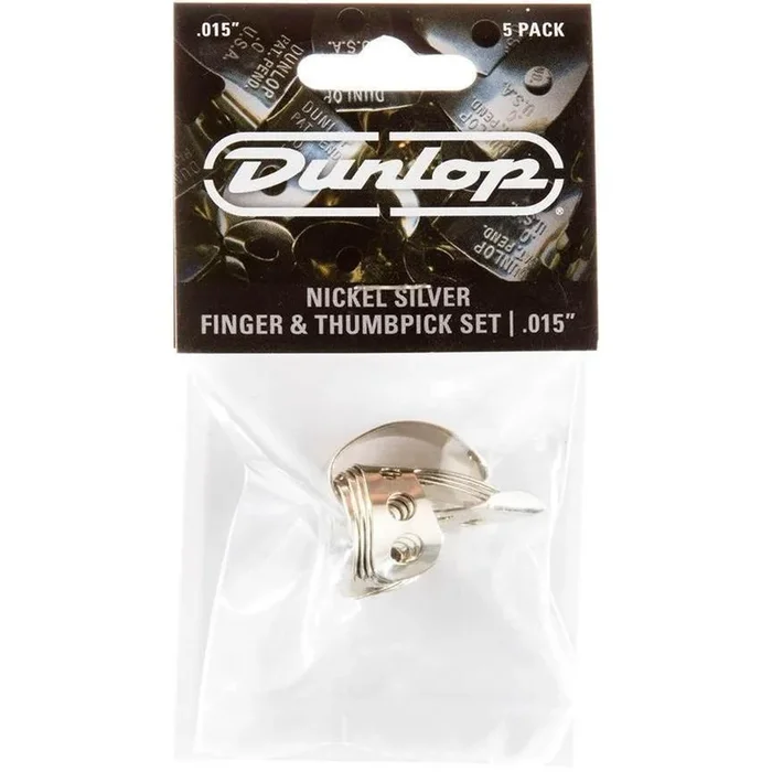 Dunlop Nickel Silver Finger Picks .015″ 5 Pack