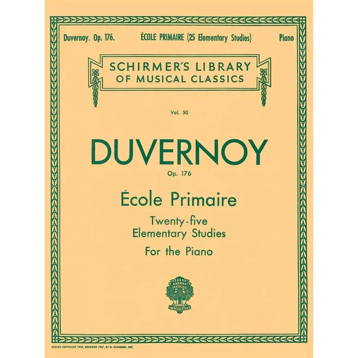 Duvernoy, Jean-Baptiste – Ecole Primaire (25 Elementary Studies), Op. 176