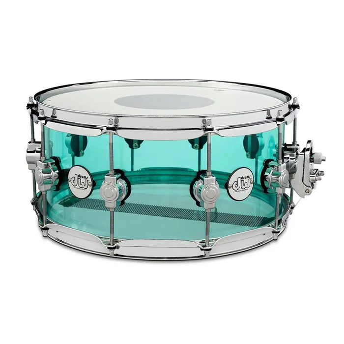 DW Design Series Acrylic 14×6.5 Snare Drum – Sea Glass