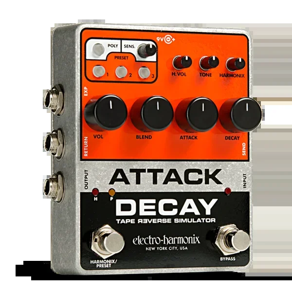 EHX Attack Decay Tape Reverse Simulator Pedal