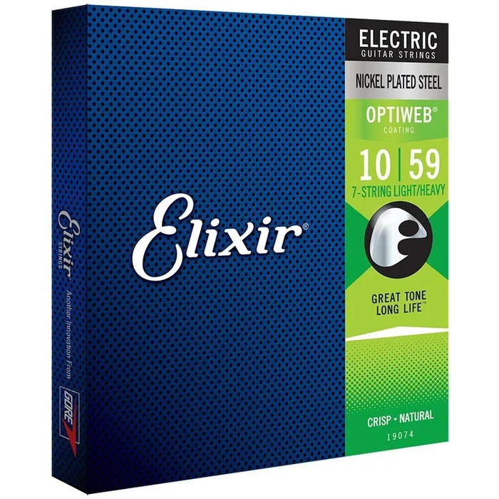 Elixir 19074 Optiweb 7-String Electric Strings Light/Heavy 10-59 Gauge