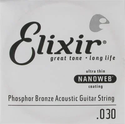 Elixir E14130 Phosphor Nano 030″ Single String