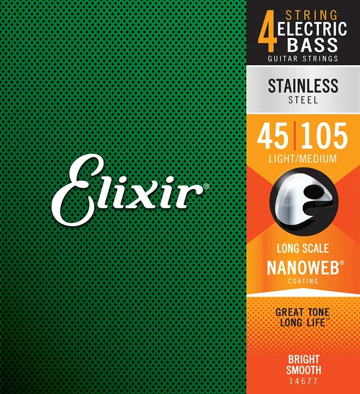 Elixir E14677 Stainless Stl 45-105 Bass Set
