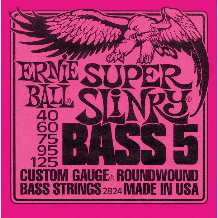 Ernie Ball 2824 Super Slinky 5-string Bass Nickel Wound .040 – .125