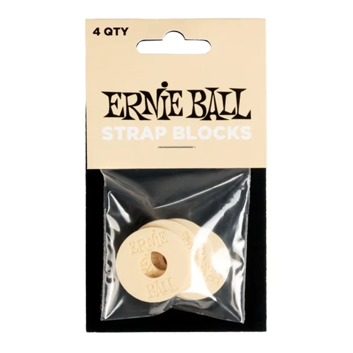 Ernie Ball Guitar Strap Blocks in Cream – 4-Pack