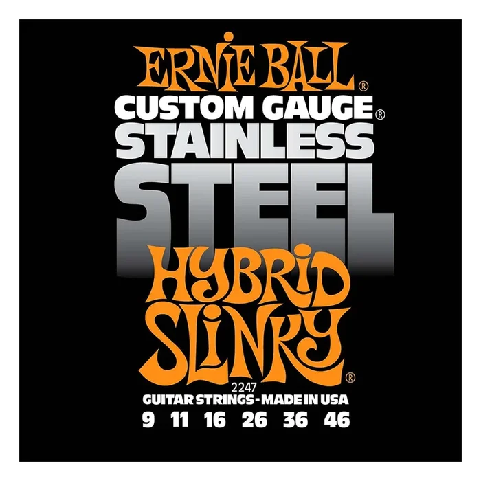 Ernie Ball Stainless Steel Hybrid Slinky Set, .009 – .046
