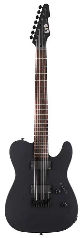 ESP-LTD TE-417 7 String Tele Black Satin
