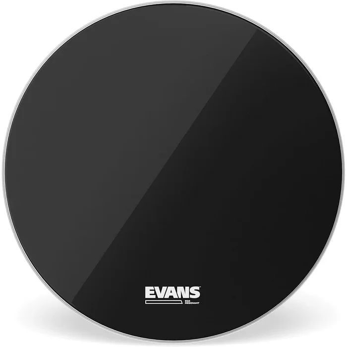 Evans 22” EQ3 Resonant Black Bass Drum Head – Black