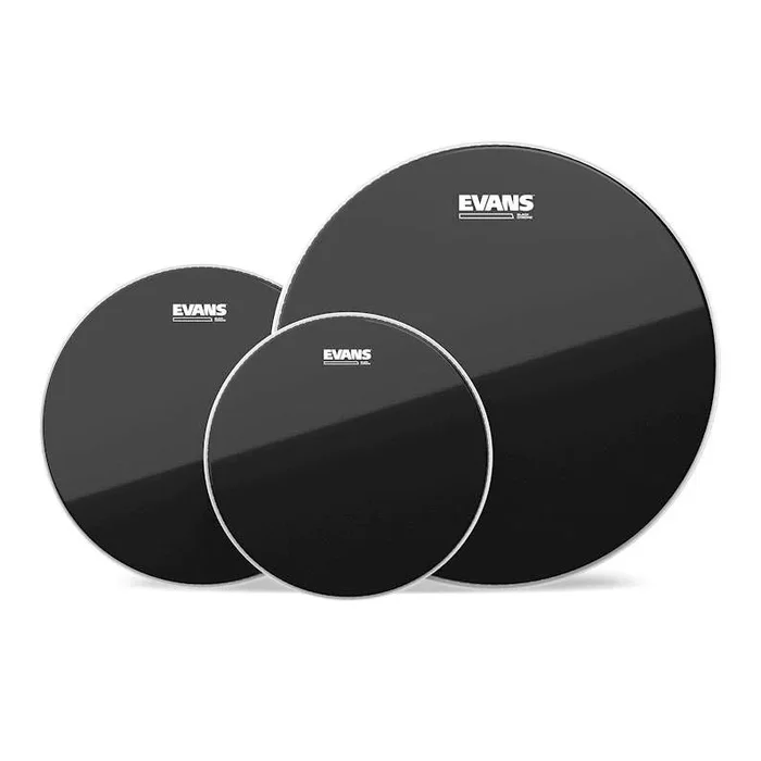 Evans Black Chrome Tompack, Standard (12 inch, 13 inch, 16 inch)