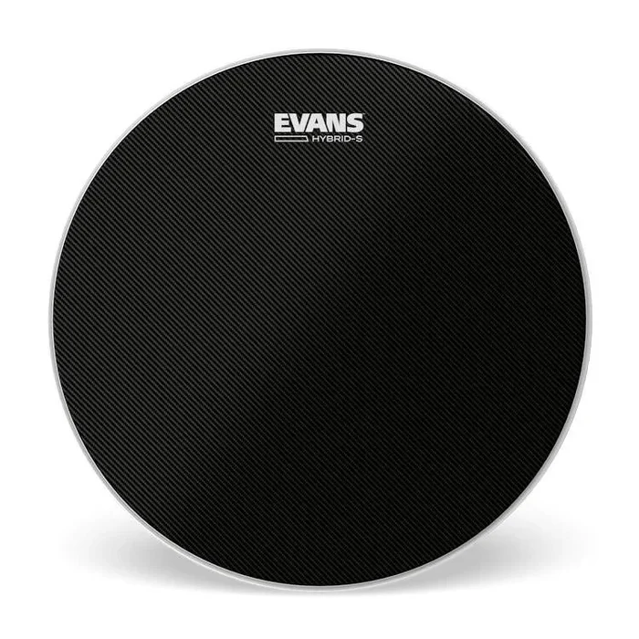Evans Hybrid-S Black Marching Snare Drum Head, 13 Inch