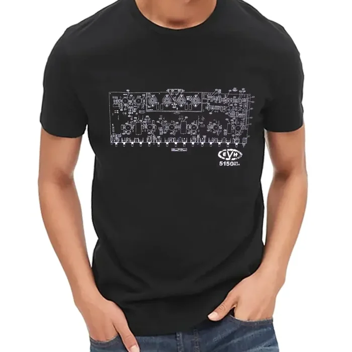EVH Schematic T Shirt Black S 223534406 – 0223534406