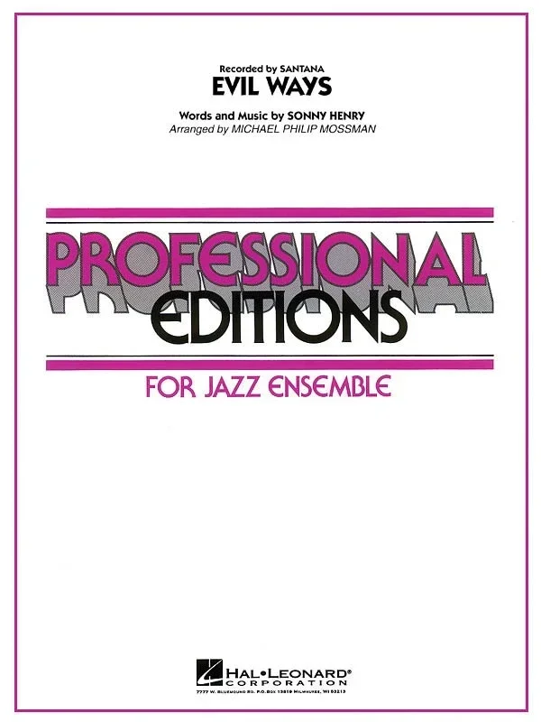 Evil Ways Pe5 (Music Score/Parts)