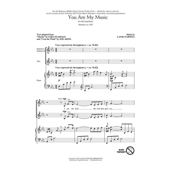 Farnell, Laura – You Are My Music