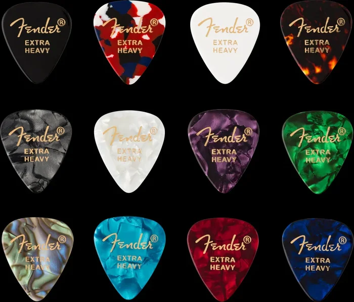 Fender 351 Shape Celluloid Medley Extra Heavy (12)