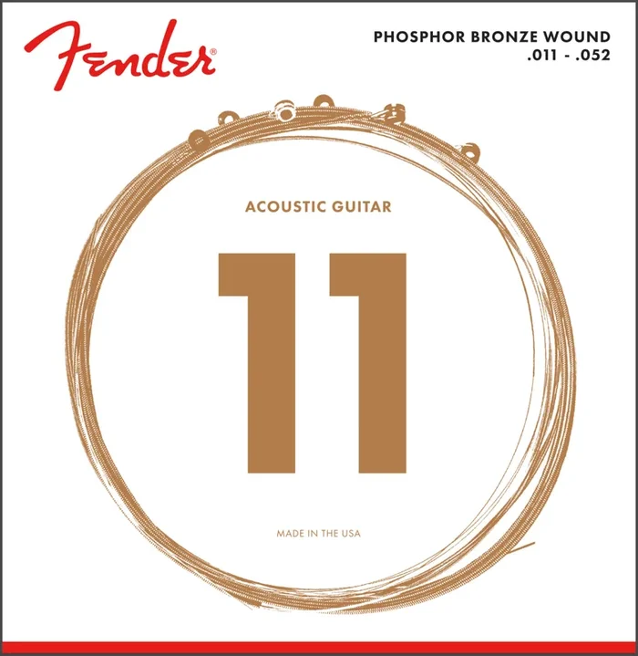 Fender 60CL Ball End Phosphor Bronze Acoustic Guitar Strings (11-52)