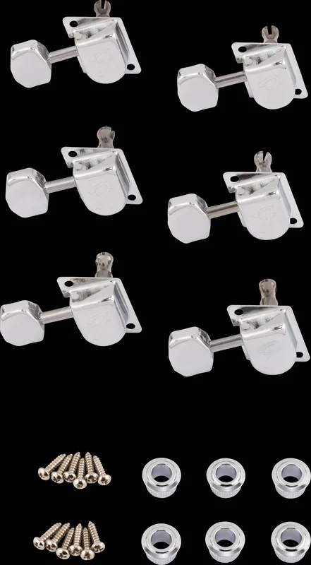 Fender 70s F-Style Style Stratocaster/Telecaster Left-Handed Tuners – Chrome (Set of 6)