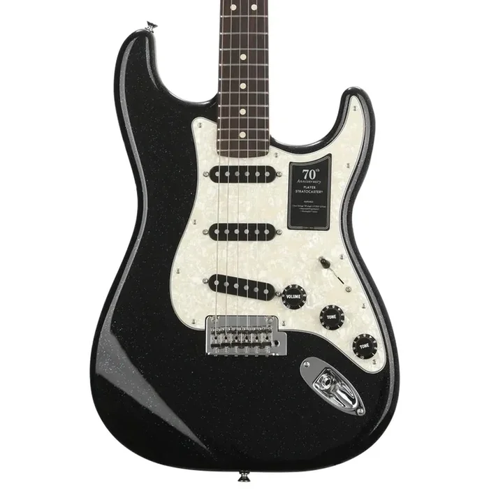 Fender 70th Anniversary Player Stratocaster Electric Guitar with Rosewood Fingerboard – Nebula Noir