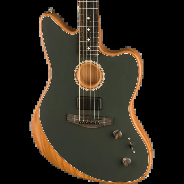 Fender Acoustasonic Jazzmaster Acoustic Electric Hybrid Guitar in Tungsten