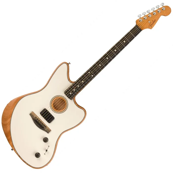 Fender Acoustasonic Jazzmaster Solid Body Acoustic Electric Arctic White w/Bag – 0972313280