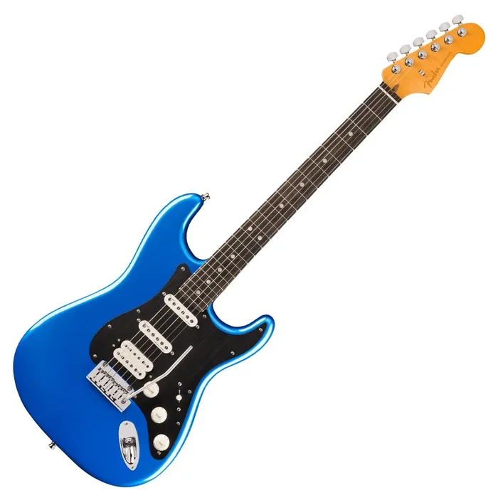 Fender American Ultra II HSS Stratocaster Electric Guitar Ebony Fingerboard in Noble Blue w/Case – 0119151776